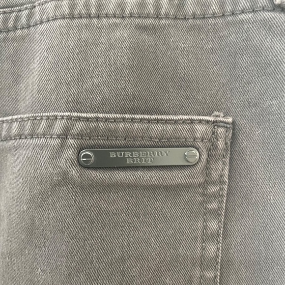 BURBERRY {38R} Men's Cotton Pants / Jeans Styling Charcoal Gray Straight Leg - Picture 4 of 8